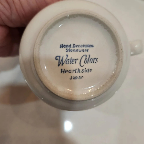 Hearthside Water Colors Japan 7 Tea Cups 1 Coffee Cup Blush Dawn Horizon Stone - Picture 2 of 6